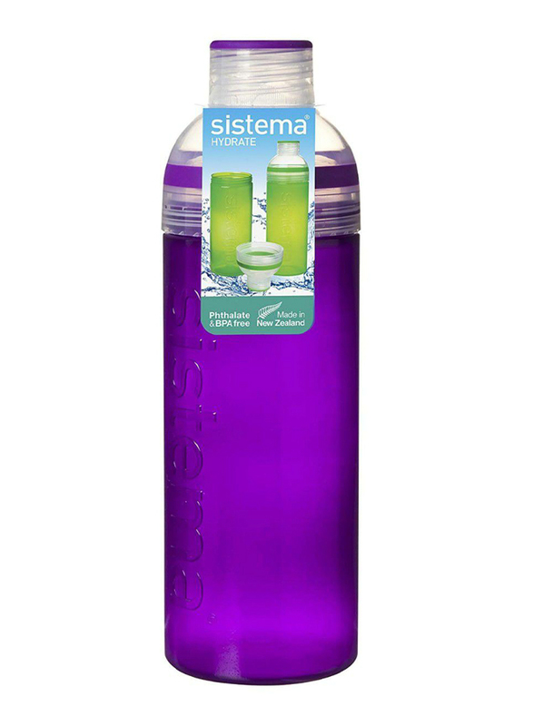 Sistema 700ml Plastic Trio Bottle, Purple