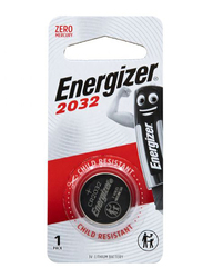 Energizer ECR2032 Electronic Watch Lithium Battery, Black
