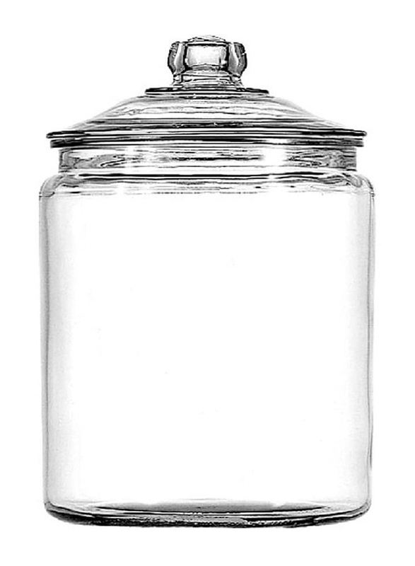 Anchor Hocking Heritage Hill Jar with Glass Lid, 1 Gallon, Clear