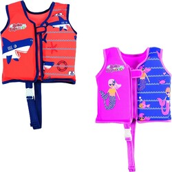 Bestway Jacket Boys/Girls Swim Safe Jacket For Kids Aged 3-6 Years, Confortable Textile And Foam Padding, Adjustable Straps And Buckles Clip Closure. M/L