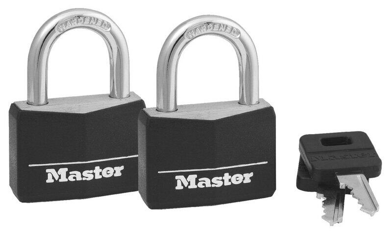 

Master Lock Covered Solid Body Padlock Set, 2 Pieces, Black