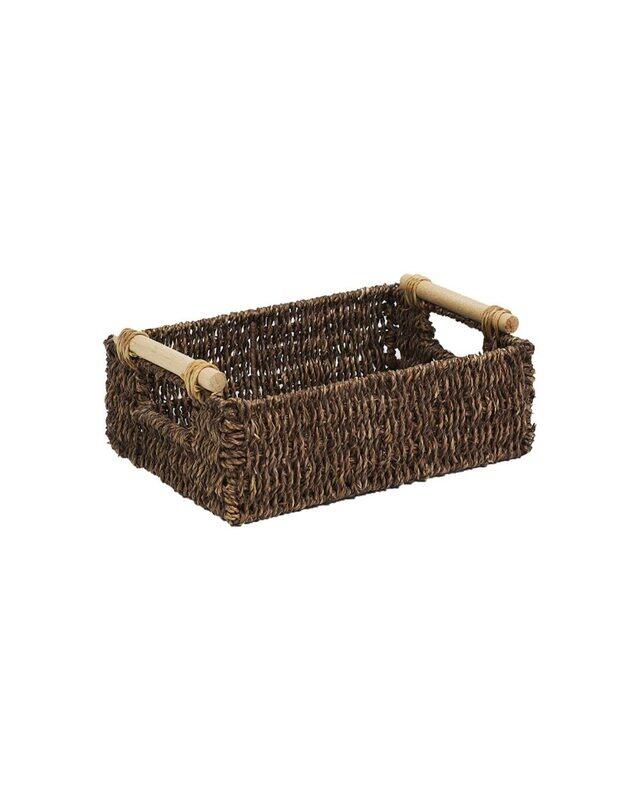 

Homesmiths Medium Seagrass Basket with Handle, 32 x 22 x 12 cm, Brown