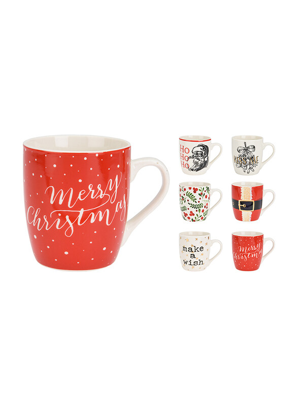 

Homesmiths 200ml Christmas New Bone Porcelain Mug Assorted Design, Q75990440, Multicolor