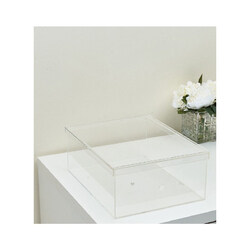 Homesmiths Vanity Customized Product Stackable Storage Box, Acrylic, Clear