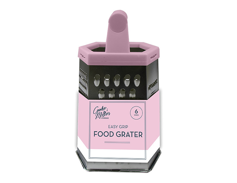 Pastel Six-Sided Grater: Versatile Grating, Sharp Blades, Non-Slip Base, Dishwasher Safe, Food-Safe, Compact, Stylish, Durable