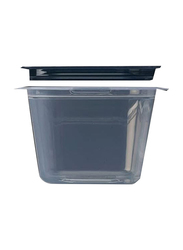 Inomata Hokan-sho Plastic Square Deep Food Container, 2 x 430ml, Clear