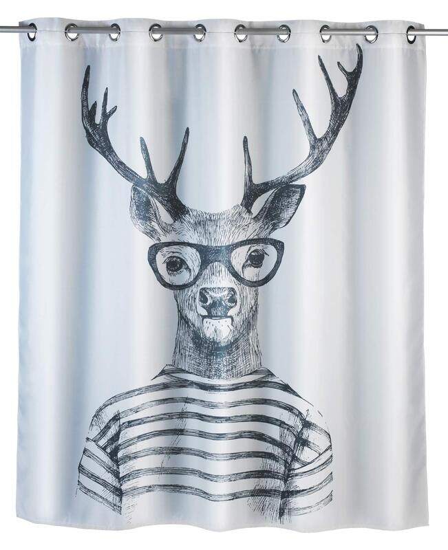 

Wenko Mr. Deer Flex Anti-Mould Shower Curtain, Multicolour