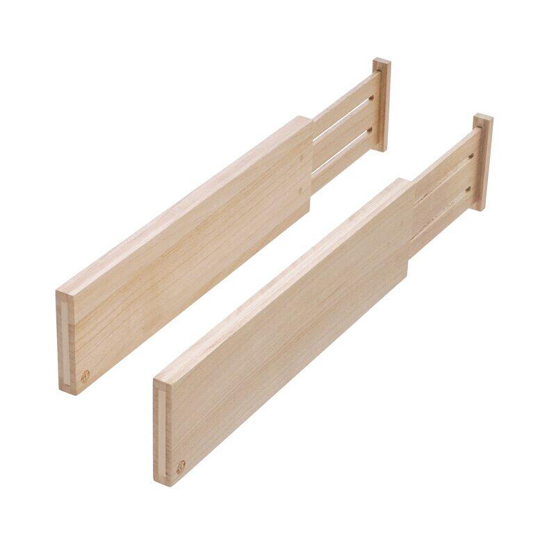

iDesign Eco Wood Drawer Dividers, 4 Inch, 2 Piece, Natural