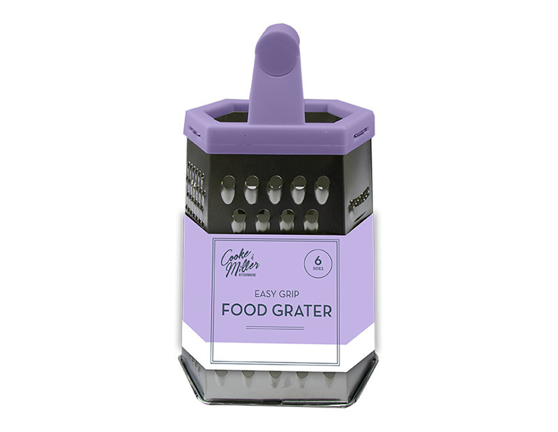 Pastel Six-Sided Grater: Versatile Grating, Sharp Blades, Non-Slip Base, Dishwasher Safe, Food-Safe, Compact, Stylish, Durable