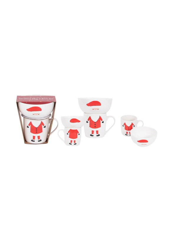 

Rsw Santa Mug and Bowl Set, Red/White