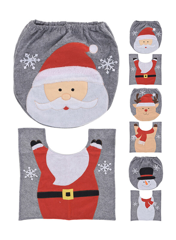 

Homesmiths 2-Piece Christmas Toilet Cover for Kids Assorted Design, Multicolor