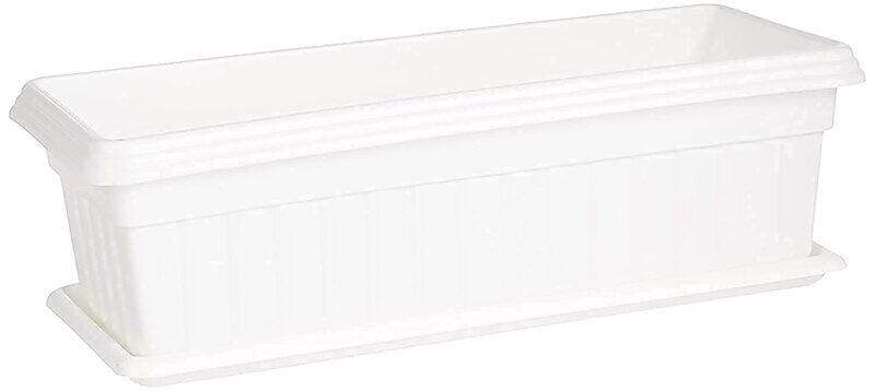 

Cosmoplast Plastic Exotica Planters Small with Tray-P, White