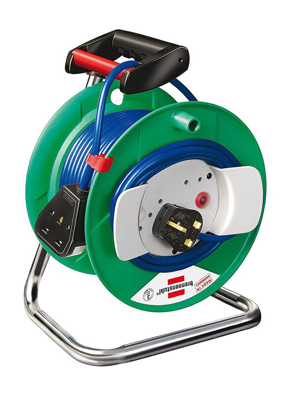 

Brennenstuhl 25-Meter Multipurpose Cable Reel Garant, Blue/Green
