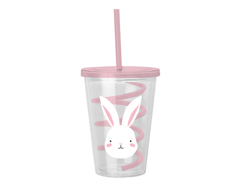 Gems Easter Cup & Swirly Straw 650Ml Assorted 1 Piece