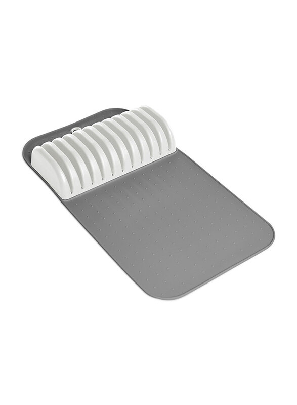 

Madesmart In-Drawer Knife Mat, Large, White/Grey