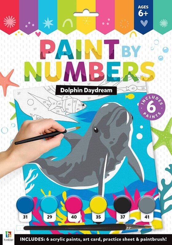 

Hinkler Curious Craft Paint by Numbers Dolphin Daydream Art Kit, Multicolour