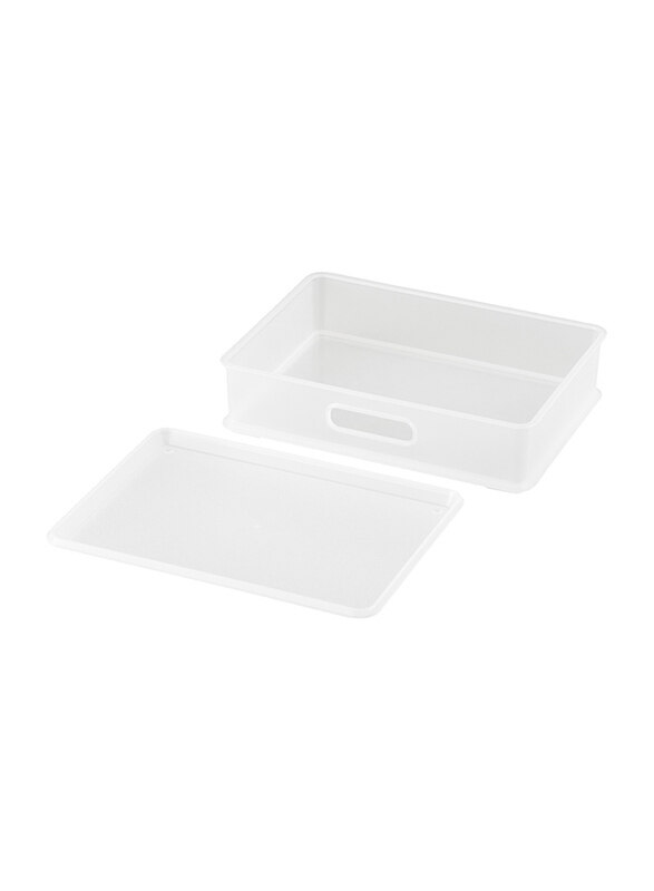 

Pearl Life Mini Lidded Deep Storage Bin with Dividers, Clear