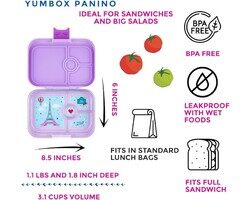 Yumbox Panino 4-Compartment Leakproof Bento Box Purple