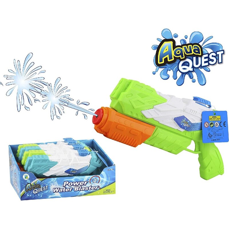Water Gun/Blaster With Air Pressure Pump, Blast Streams Upto 8M, Outdoor Fun, With Twin Nozzles For Blasting, 32Cm Cdu8 Woc , Assorted 1 Piece.