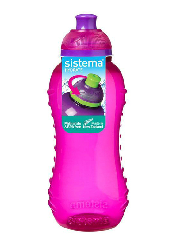 Sistema 330ml Plastic Squeeze Bottle, Pink