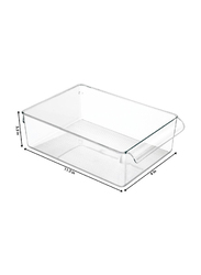 IDesign Linus Kitchen Organiser Cupboard Storage Unit for Condiments and Food Storage, Large, Clear