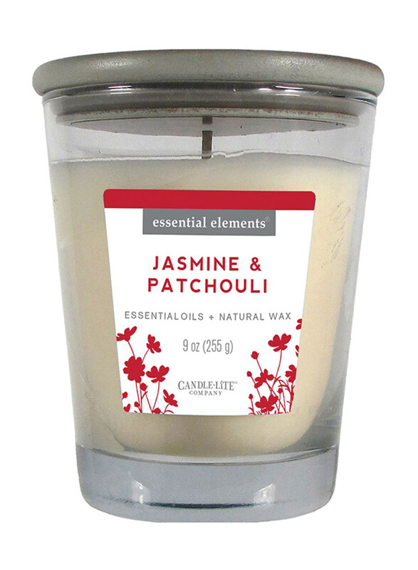 

Candle Lite Essential Jasmine & Patchouli Candle, 255 g, White