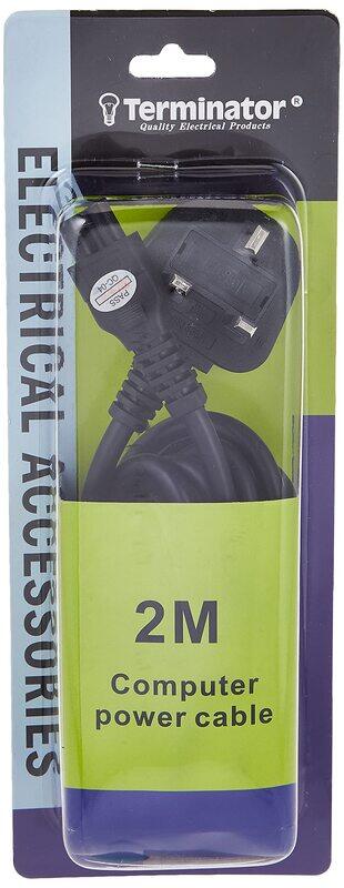 

Universal Terminator 13A Power Cord For Laptops, Black