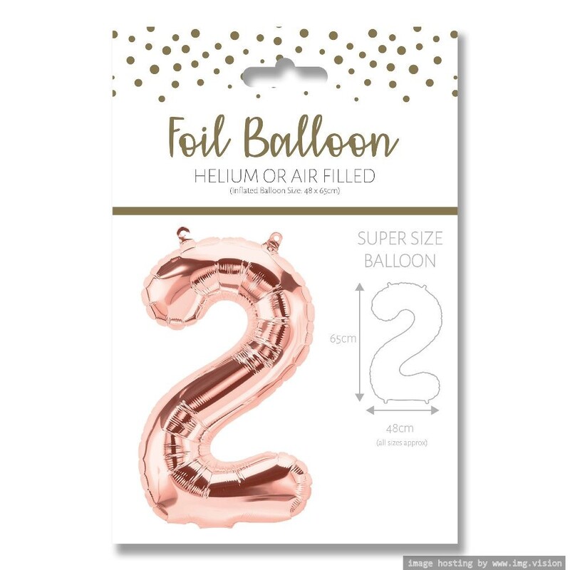 Ballunar Number 2 Gore Gold Foil Balloon 65cm - Perfect Party Decor for Celebrations and Milestones