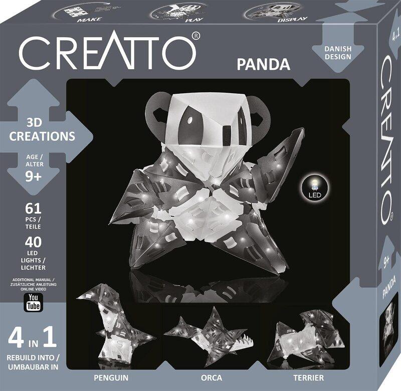 

Thames & Kosmos Panda Creatto Versatile Building System 3D Light Up Model, 40 Pieces, Ages 9+