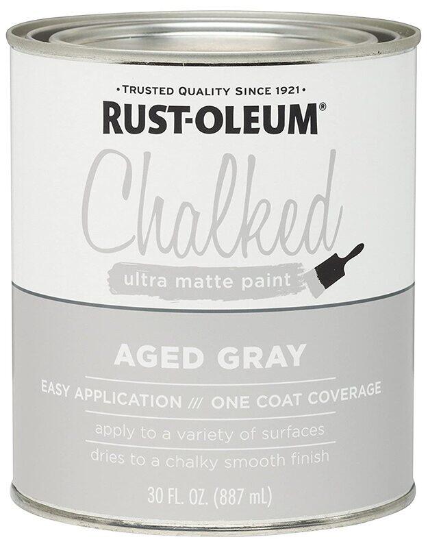 

Rust-Oleum Chalked Spray Paint 285143, 30oz, Aged Grey