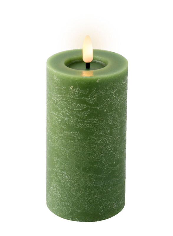 

Kaemingk LED Wick Wax Flat Top Candle, 15cm, Green