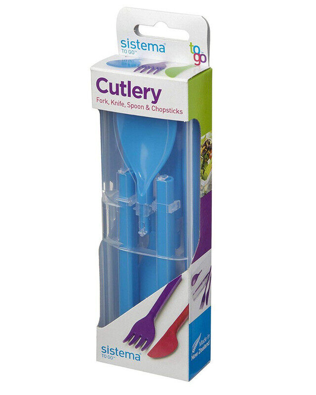 

Sistema 4-Piece To Go Collection Cutlery Set, 1917, Minty Teal