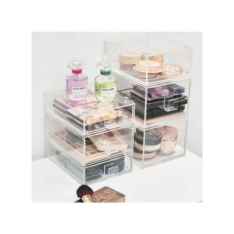 Homesmiths 2-Tiers Large Vanity Stackable Acrylic Drawer, Clear