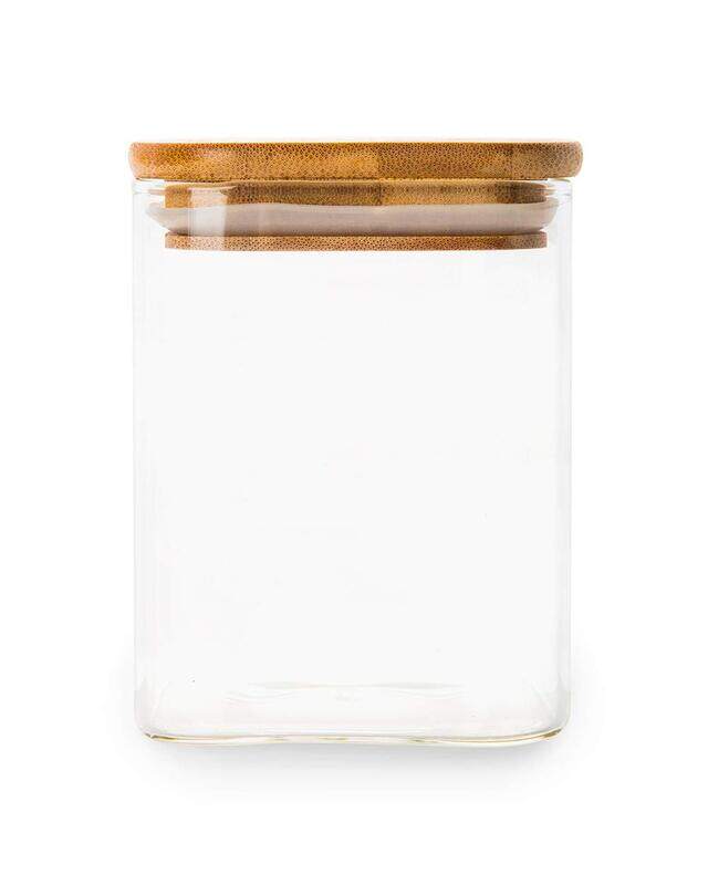 

Little Lable Storage Square Jar, 500ml, Clear