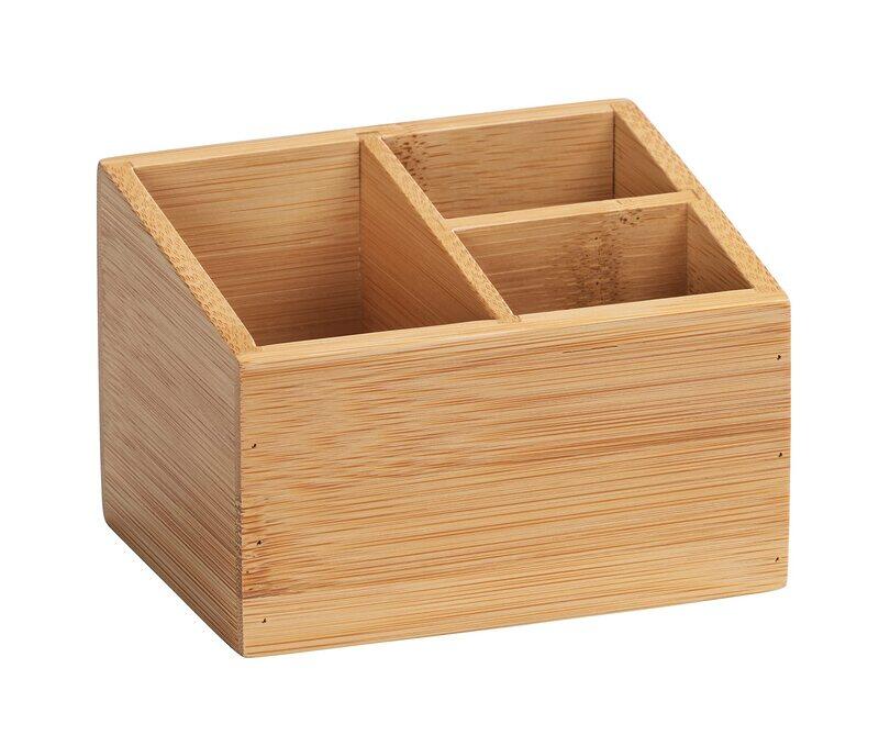 

Wenko Bathroom Storage Box with 3 Compartment, 12 x 8 x 9cm, Brown
