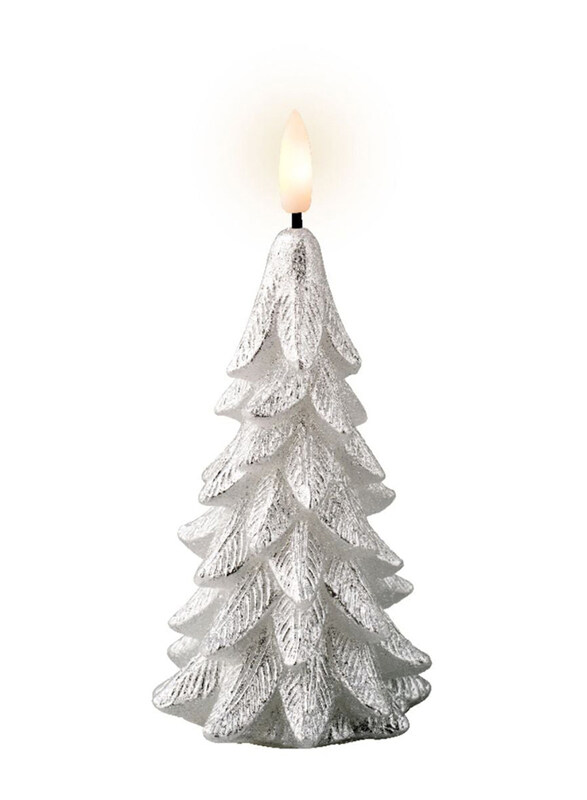 

Kaemingk LED Wick Wax Tree Candle, 15.5cm, Silver