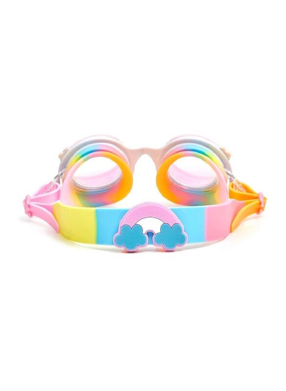 Bling2o Rainbow Good Vibes Kids Swim Goggles Age +3, 100% silicone I latex-free I With uv protection I Anti-fog I with adjustable nose piece I comes with hard protective case.