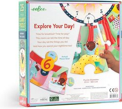 eeBoo Around the Clock 25 Pieces Giant Round Puzzle for Education and fun to play for kids.