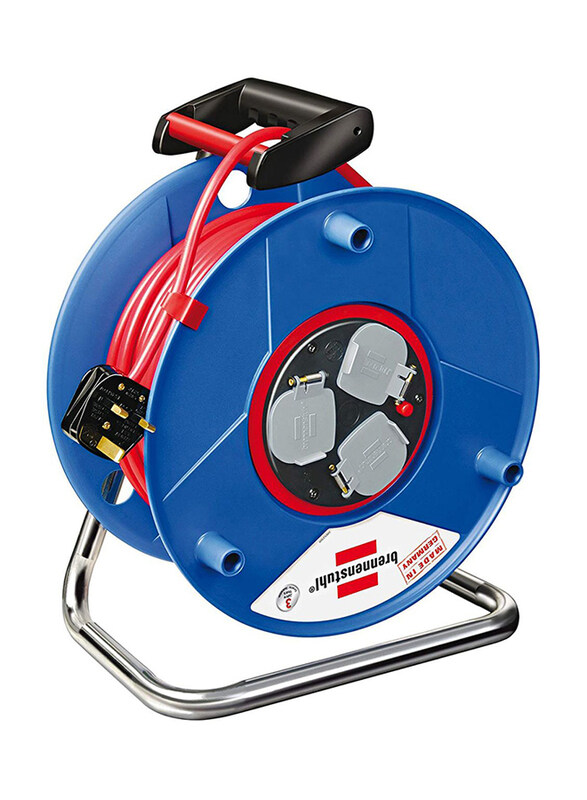 

Brennenstuhl 50-Meter Garant Bretec Cable Reel, Red/Blue
