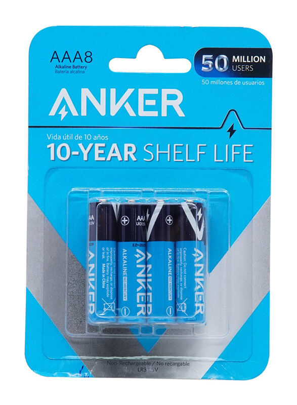 

Anker 8-Piece AAA Alkaline Batteries, Blue