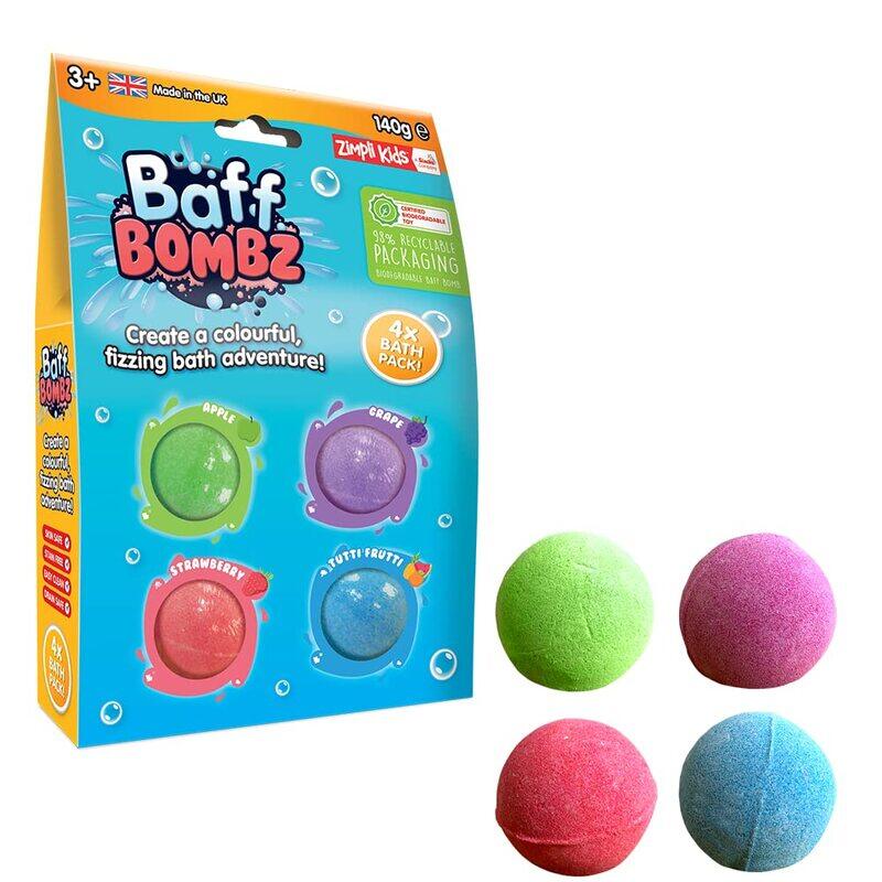 

Zimpli Kids 4-Piece Baff Blast Bath Pack Box, Multicolour