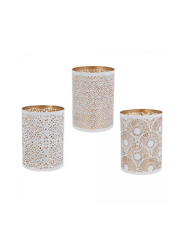 

Homesmiths 18cm Tealight Holder Assorted Design, White