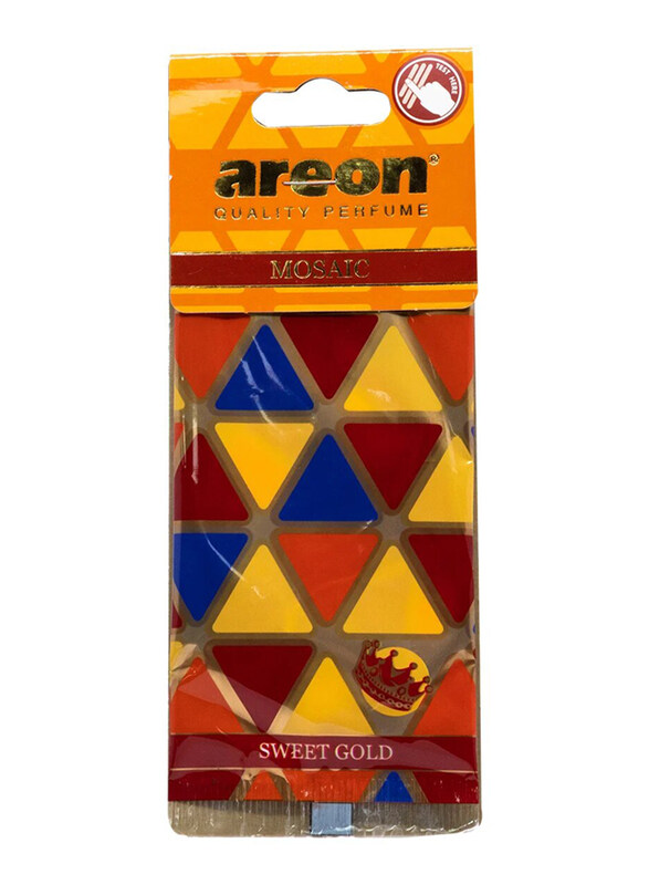 

Areon Mosaic Vent Surf & Sun Sweet Gold Car Perfume, Multicolour