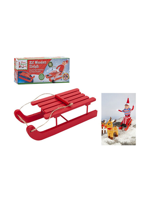 

Pms Elf Red Wooden Sleigh, Red