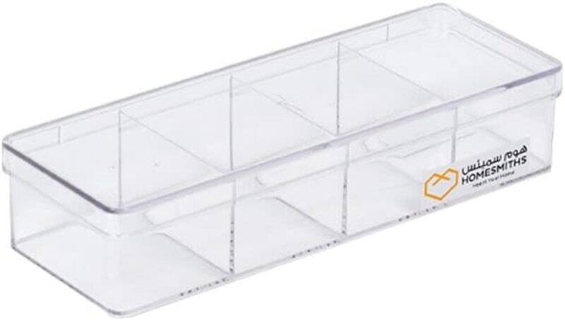 

Homesmiths Transparent Box, 4 Dividers, Clear