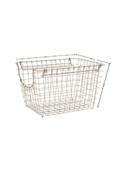 Spectrum Scoop Small Stacking Basket, Silver
