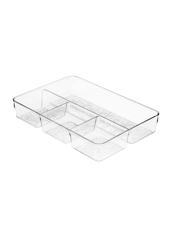 

Interdesign Inter Design Rain Tray with 4 Divider, Clear