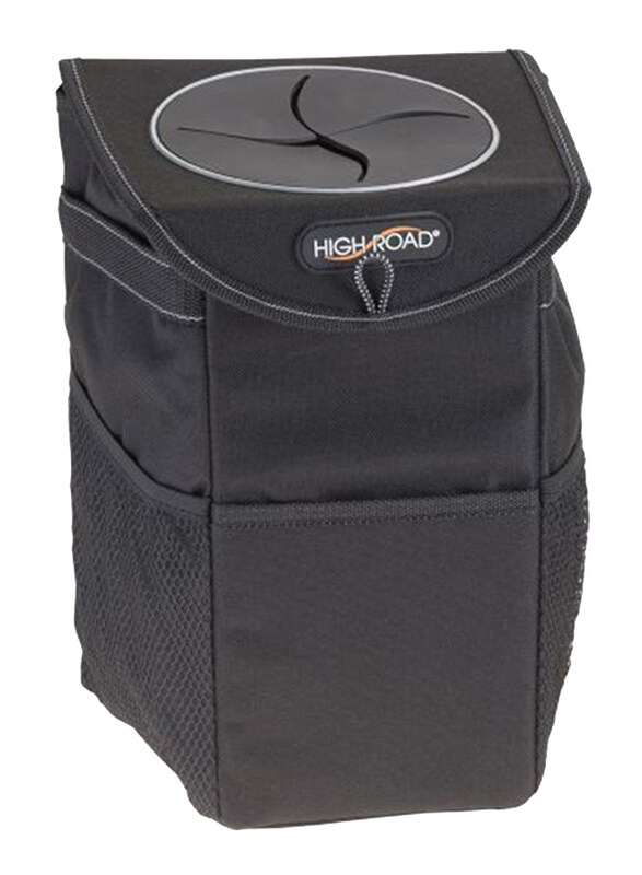 

High Road Talus Stash Away Console Car Trash Can, Black, 5.25x6x10.5 Inch
