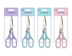 Pastel Scissors: Precision Cutting, Smooth Action, Ergonomic Handle, Safety Lock, Compact Size, Food-Safe, Bright Colors, Perfect Gift.