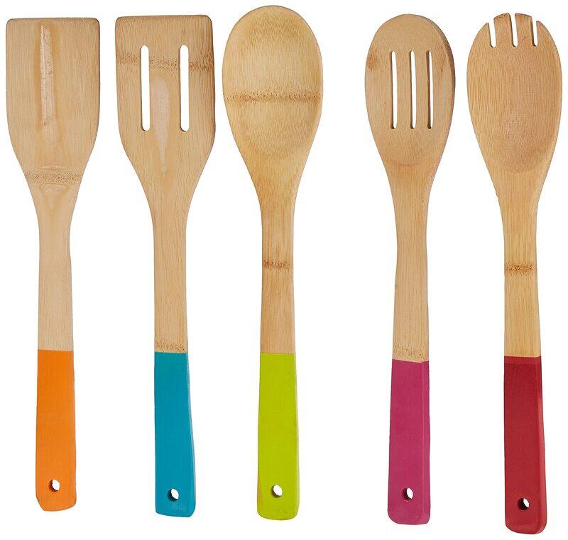 

Core 5-Piece Colourful Bamboo Utensils Set, 170211, Multicolour